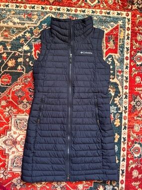 Columbia Navy Omni Heat Long Puffer Vest